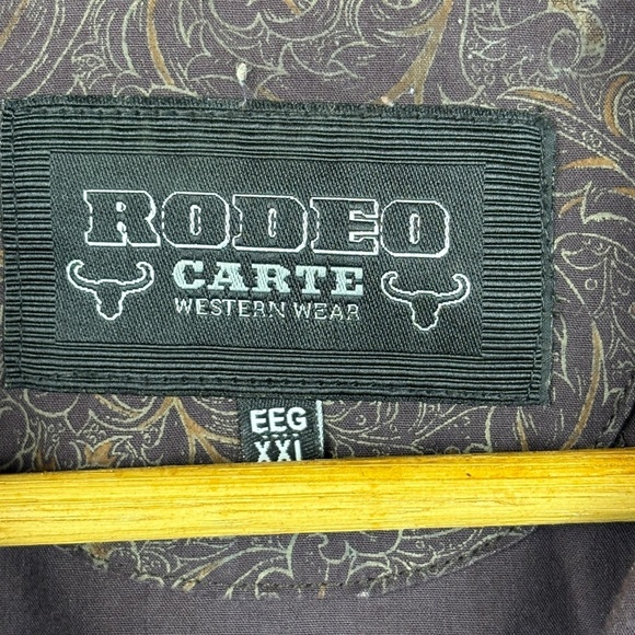 Rodeo Carte Men Western Long Sleeve Pearl Snap Shirt Sz XXL Cowboy Country Rodeo - Picture 7 of 14